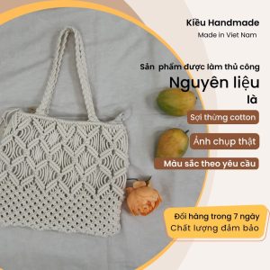 Túi đeo vai macrame - phong cách thời trang, cá tính