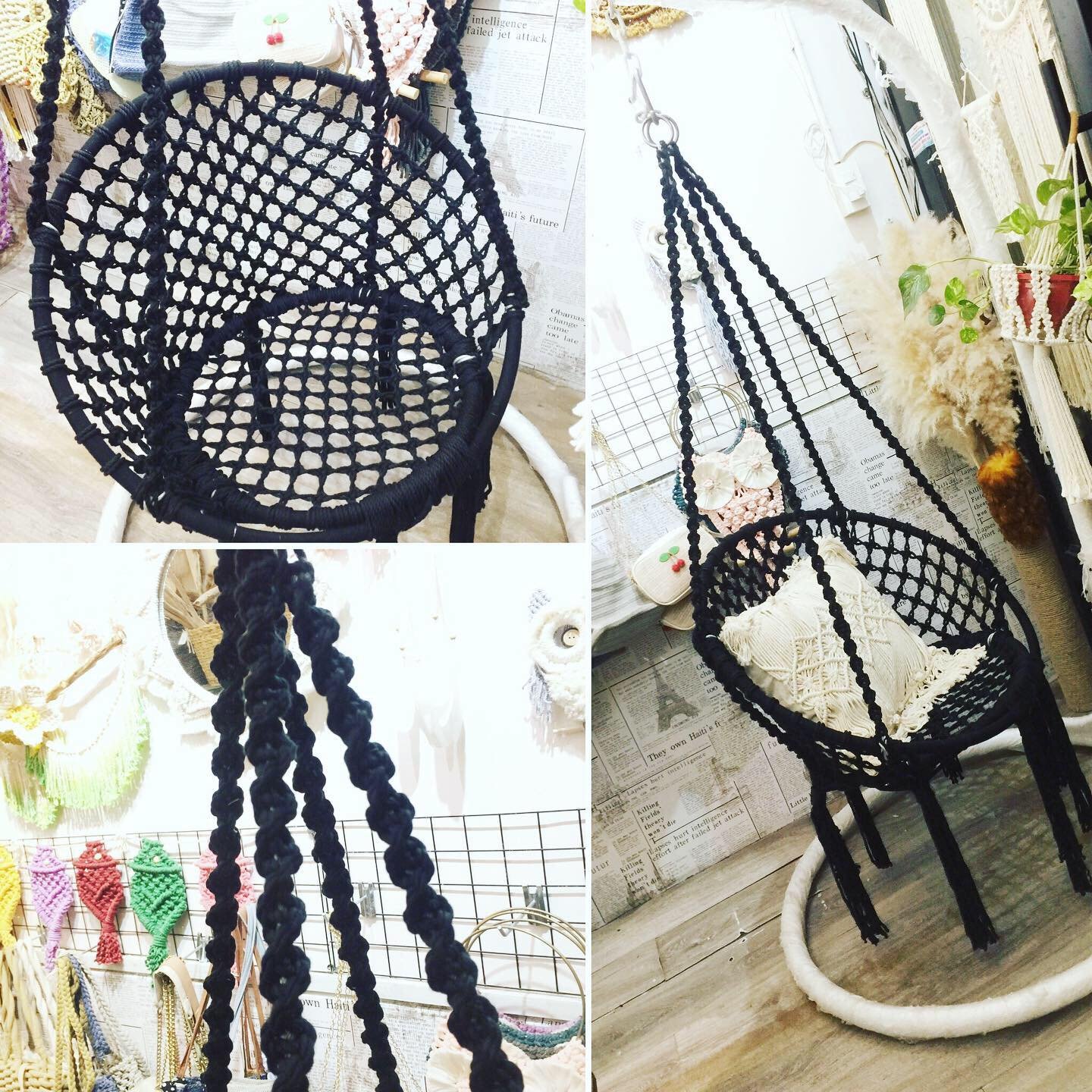 Ghế đu Macrame size người lớn - ảnh Thật - Nhiều màu - Ảnh 10