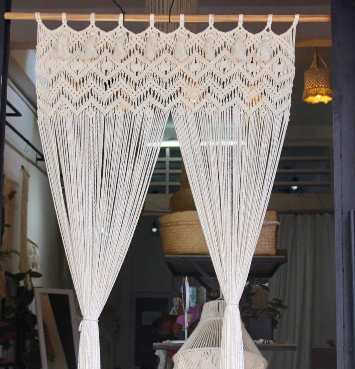 Vách Ngăn, Rèm Cửa Macrame Rộng 1m– Nhiều Màu - Ảnh 3