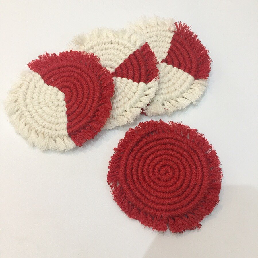 Lót ly macrame - Mẫu Tròn - Ảnh 5