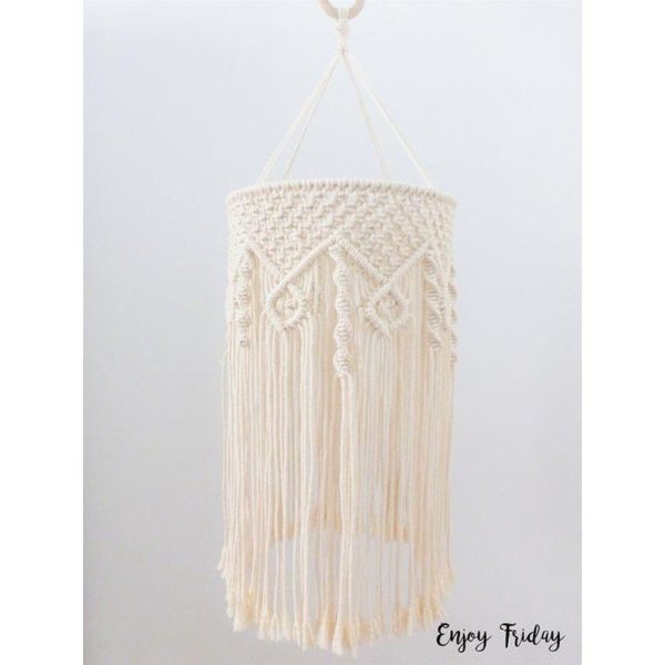 Chao đèn macrame 20cm - phong cách decor trang trí nhà cửa