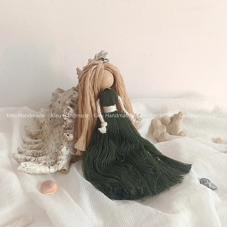 Móc khoá búp bê macrame, móc khoá nàng tiên cá - Ảnh 8