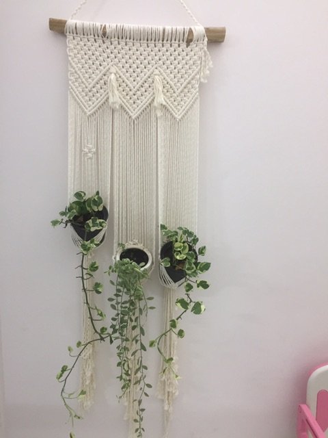 Mành macrame treo chậu cây - Set 3