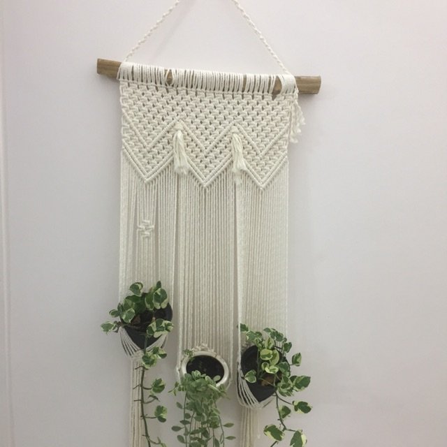 Mành macrame treo chậu cây - Set 3 - Ảnh 4
