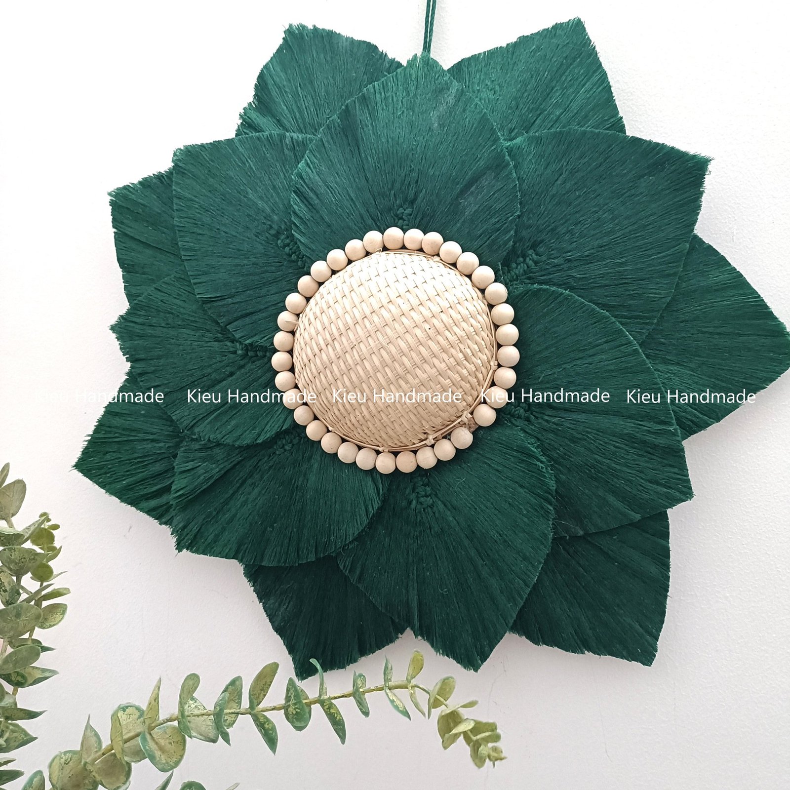 Mành Macrame hoa hướng dương phối màu trang trí - Ảnh 2