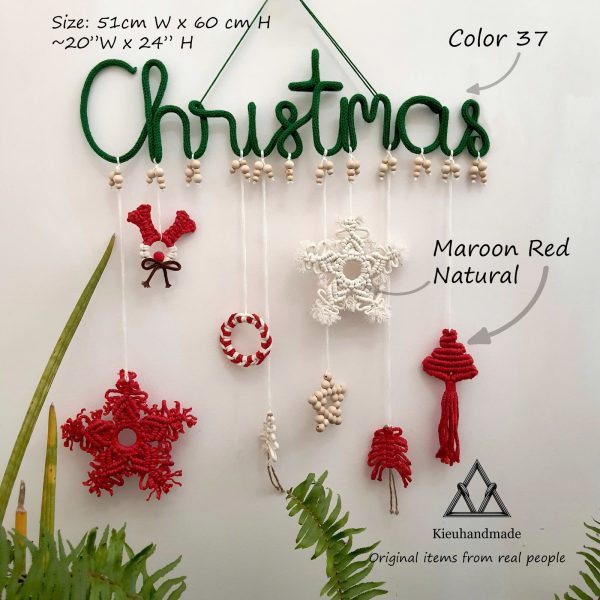 Set đồ trang trí Giáng Sinh Macrame. Quà Tặng Giáng Sinh cho người thân và bạn bè - Ảnh 7