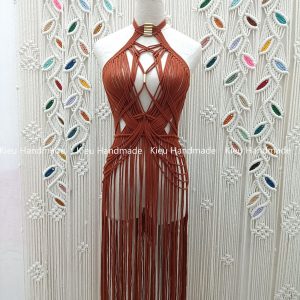Đần Macrame tua rua đi biển, chụp ảnh ngoại cảnh,đầm phong cách Boho