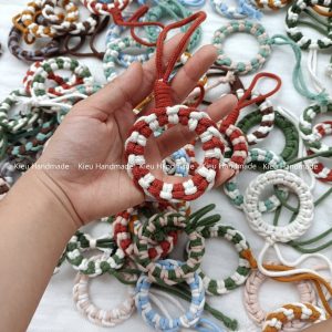 Vòng trang trí macrame giáng sinh, trang trí cây thông,các loại vòng màu sắc trang trí hiện đại phong cách Boho
