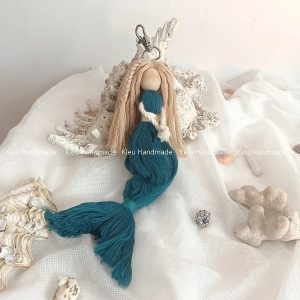 Móc khoá búp bê macrame, móc khoá nàng tiên cá