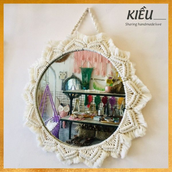 Gương Soi Trang Trí Macrame - Nhiều màu