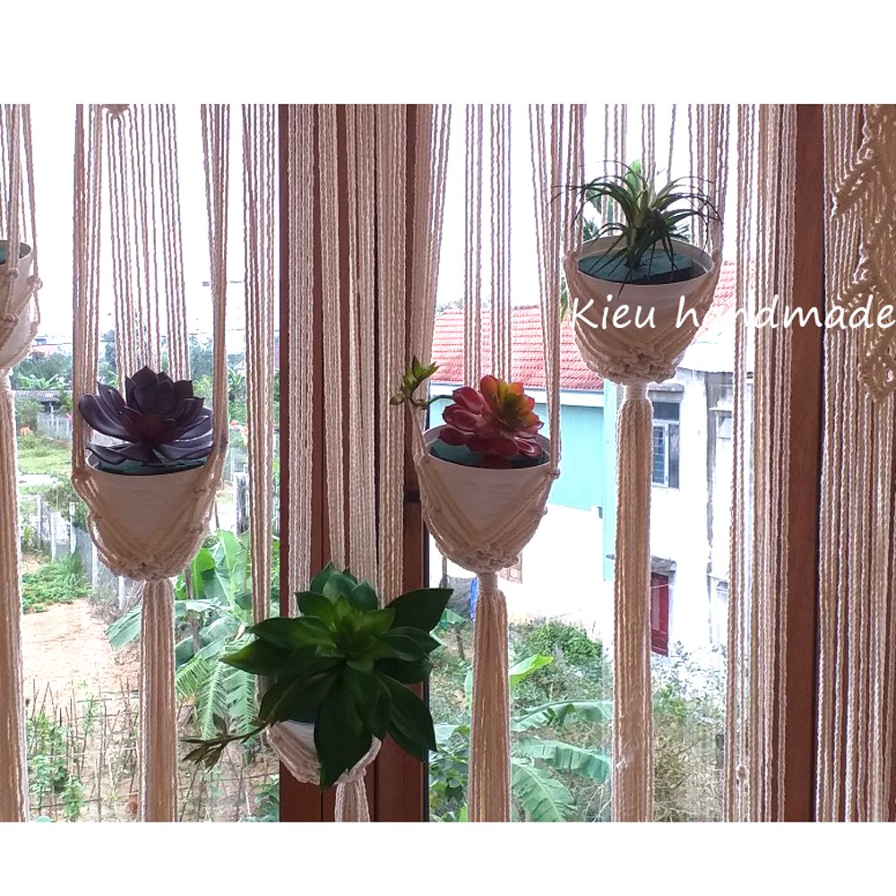 Rèm Cửa Sổ Chống Nắng Đẹp Thắt Bằng Dây Thừng Macrame - Ảnh 4