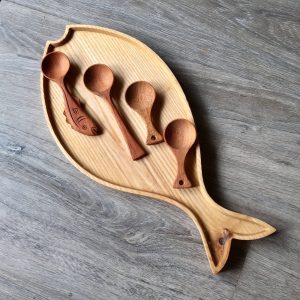 Khay gỗ Decor hình cá - Đa chức năng: trang trí, đựng đồ ăn, phụ kiện chụp ảnh