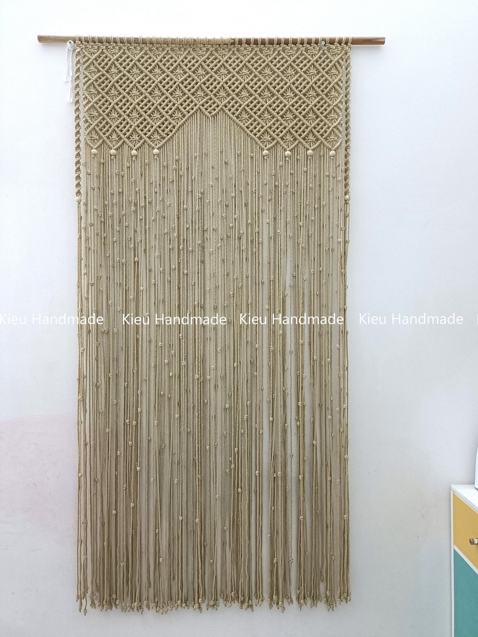 Rèm Ngăn Không Gian Phòng Khách Phòng Ngủ Cho Chung Cư bằng Macrame - Ảnh 4
